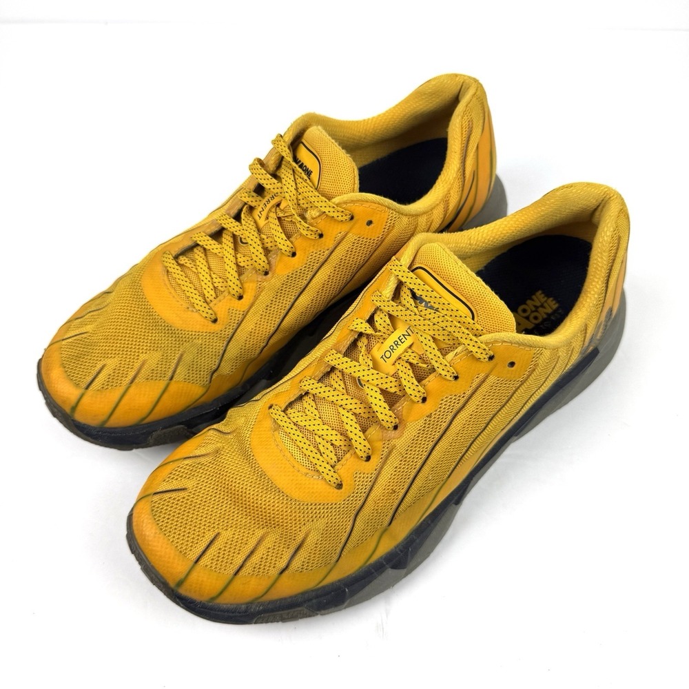 Hoka One One Torrent Shoes 9.5 Mens Gold Fusion Lace Up Trail Hiking Running - Picture 11 of 11